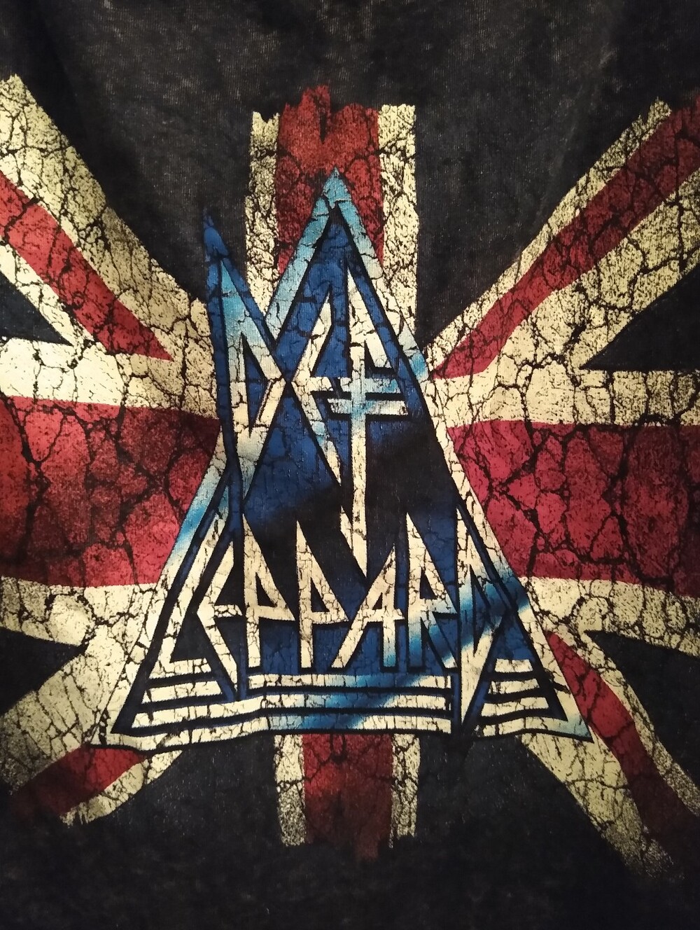 Def Leppard Women's Tshirt Cropped UnionJack Logo XL - Picture 2 of 5